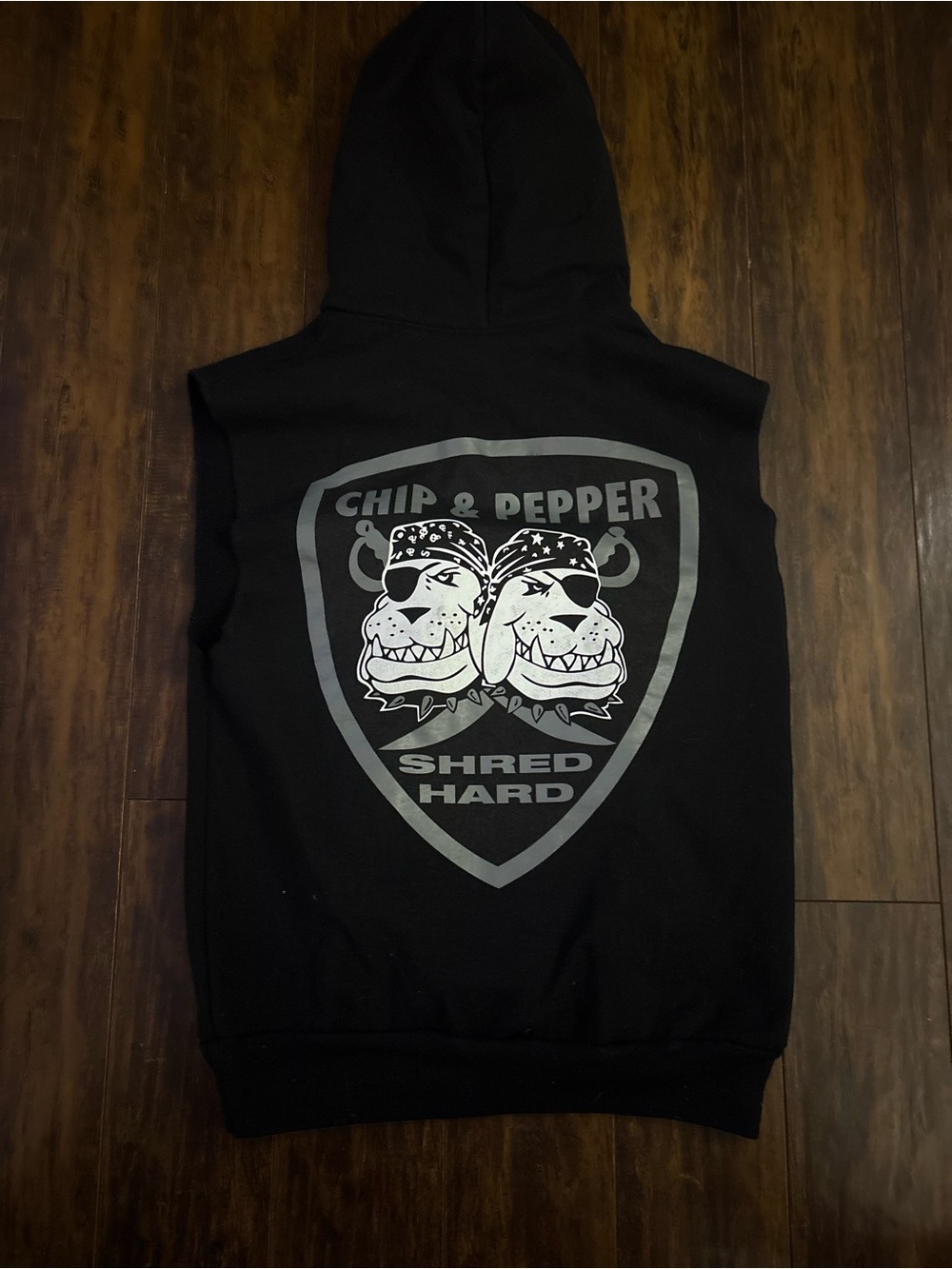 🚨Chip & Pepper Sleeveless Black Hoodie🚨